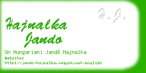 hajnalka jando business card