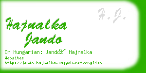 hajnalka jando business card